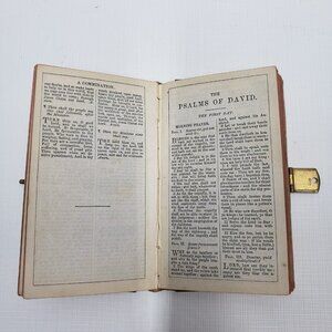 Antique Book of Common Prayer Church of England Metal Clasp Border Travel HC